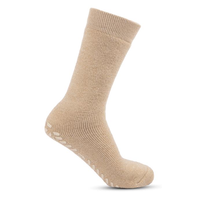 totes Ladies Thermal Brushed Original Slipper Socks Oat Extra Image 3